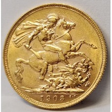 AUSTRALIA 1903 . ONE 1  SOVEREIGN . PERTH . GOLD